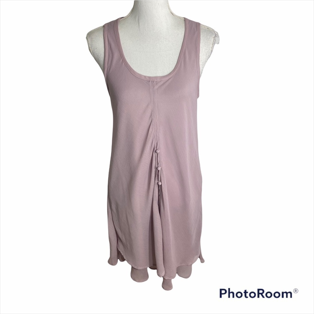 Soft Surroundings Purple Boho Chiffon Dress Small